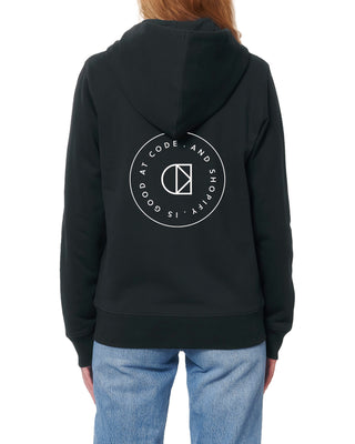 Code zipped hoodie - Black